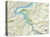 Political Map of Cheat Lake, WV-null-Stretched Canvas