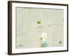 Political Map of Chelsea, MI-null-Framed Art Print