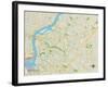 Political Map of Cherry Hill, NJ-null-Framed Art Print