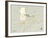 Political Map of Cheyenne, WY-null-Framed Art Print