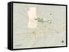 Political Map of Cheyenne, WY-null-Framed Stretched Canvas