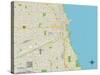 Political Map of Chicago, IL-null-Stretched Canvas
