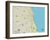 Political Map of Chicago, IL-null-Framed Art Print