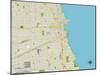 Political Map of Chicago, IL-null-Mounted Art Print