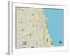 Political Map of Chicago, IL-null-Framed Art Print