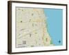 Political Map of Chicago, IL-null-Framed Art Print