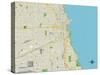 Political Map of Chicago, IL-null-Stretched Canvas