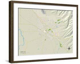 Political Map of Chico, CA-null-Framed Art Print