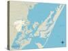 Political Map of Chincoteague, VA-null-Stretched Canvas