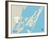 Political Map of Chincoteague, VA-null-Framed Art Print