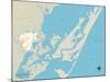 Political Map of Chincoteague, VA-null-Mounted Art Print