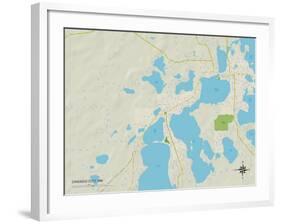 Political Map of Chisago City, MN-null-Framed Art Print