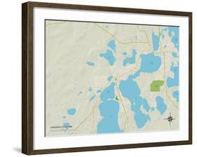 Political Map of Chisago City, MN-null-Framed Art Print