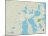 Political Map of Chisago City, MN-null-Mounted Art Print
