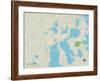 Political Map of Chisago City, MN-null-Framed Art Print