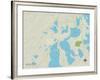 Political Map of Chisago City, MN-null-Framed Art Print