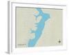 Political Map of Choctaw Lake, OH-null-Framed Art Print