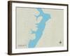 Political Map of Choctaw Lake, OH-null-Framed Art Print