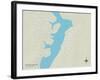 Political Map of Choctaw Lake, OH-null-Framed Art Print