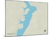 Political Map of Choctaw Lake, OH-null-Mounted Art Print