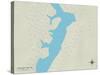 Political Map of Choctaw Lake, OH-null-Stretched Canvas