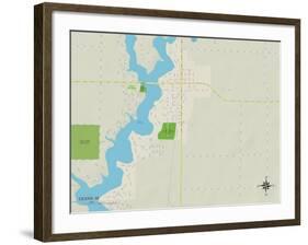 Political Map of Cicero, IN-null-Framed Art Print