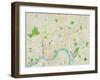 Political Map of Cincinnati, OH-null-Framed Art Print