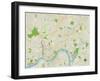 Political Map of Cincinnati, OH-null-Framed Art Print