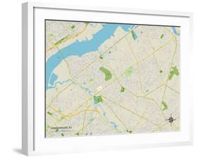 Political Map of Cinnaminson, NJ-null-Framed Art Print