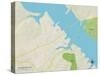 Political Map of Clarksville, VA-null-Stretched Canvas
