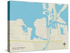 Political Map of Clear Lake Shores, TX-null-Stretched Canvas
