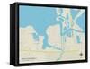 Political Map of Clear Lake Shores, TX-null-Framed Stretched Canvas