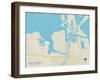 Political Map of Clear Lake Shores, TX-null-Framed Art Print