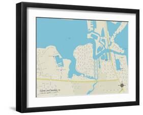Political Map of Clear Lake Shores, TX-null-Framed Art Print
