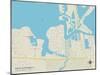 Political Map of Clear Lake Shores, TX-null-Mounted Art Print