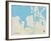 Political Map of Clear Lake Shores, TX-null-Framed Art Print