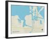 Political Map of Clear Lake Shores, TX-null-Framed Art Print