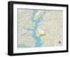 Political Map of Clemson, SC-null-Framed Art Print