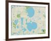 Political Map of Clermont, FL-null-Framed Art Print