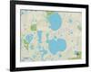 Political Map of Clermont, FL-null-Framed Art Print