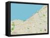 Political Map of Cleveland, OH-null-Framed Stretched Canvas
