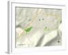 Political Map of Clifton Forge, VA-null-Framed Art Print