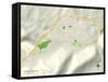 Political Map of Clifton Forge, VA-null-Framed Stretched Canvas