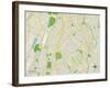 Political Map of Clifton, NJ-null-Framed Art Print