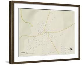 Political Map of Clinton, LA-null-Framed Art Print