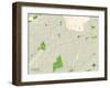 Political Map of Clinton, MD-null-Framed Art Print