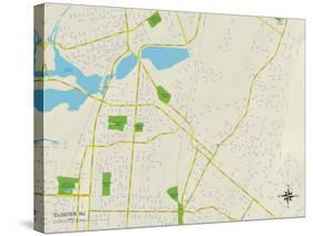 Political Map of Closter, NJ-null-Stretched Canvas