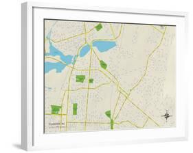 Political Map of Closter, NJ-null-Framed Art Print