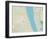 Political Map of Cocoa, FL-null-Framed Art Print