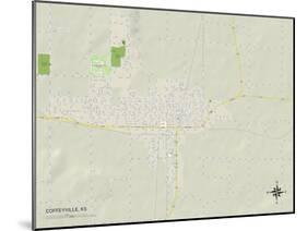 Political Map of Coffeyville, KS-null-Mounted Art Print